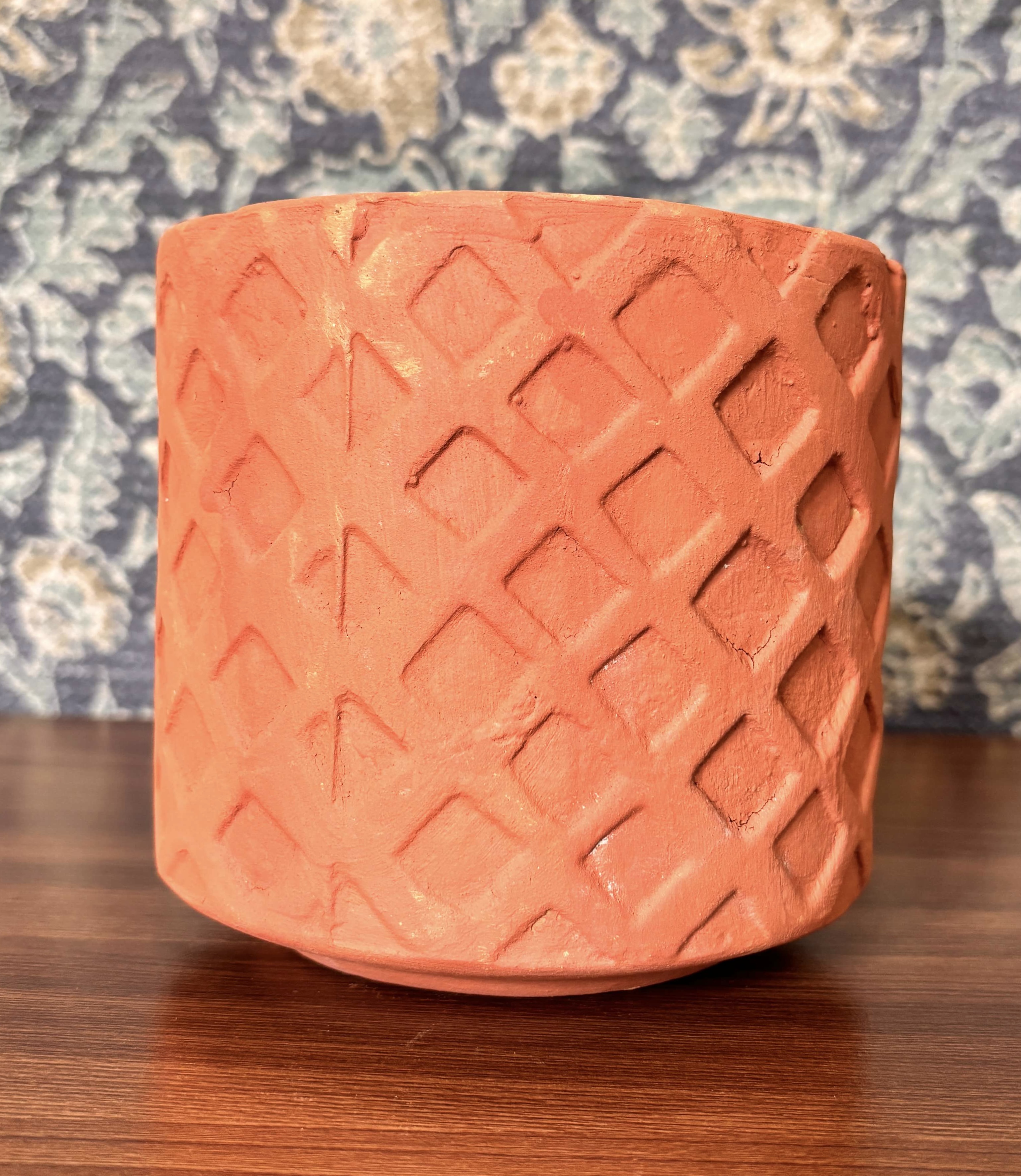 Terracotta texture pot